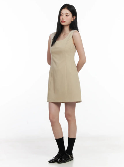 elegant-a-line-mini-dress-cj519 / Beige