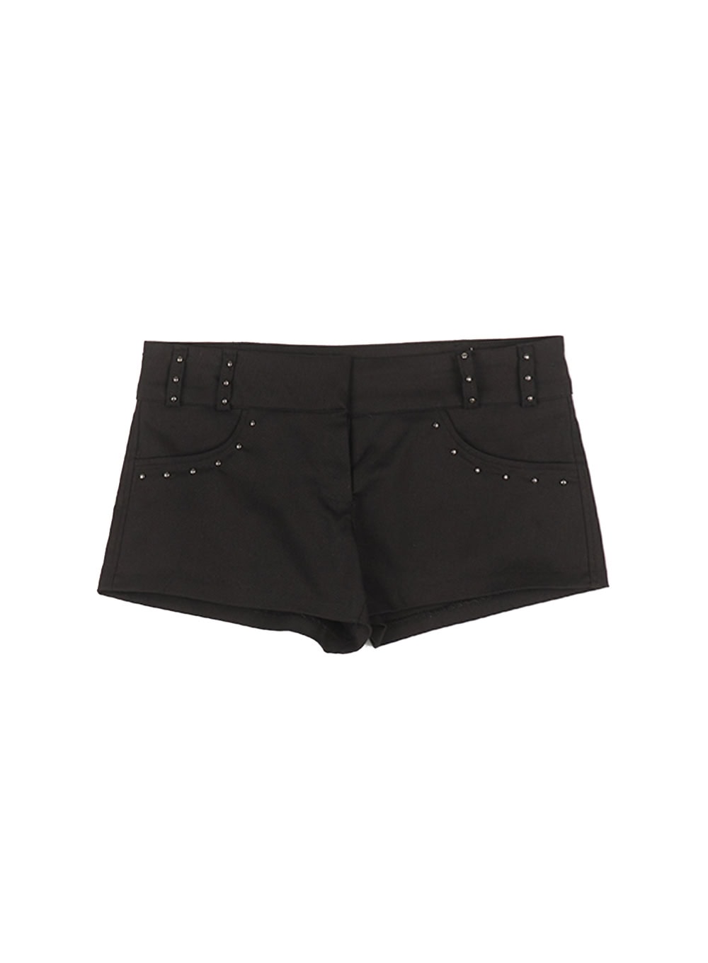studded-low-rise-shorts-ca523 / Black