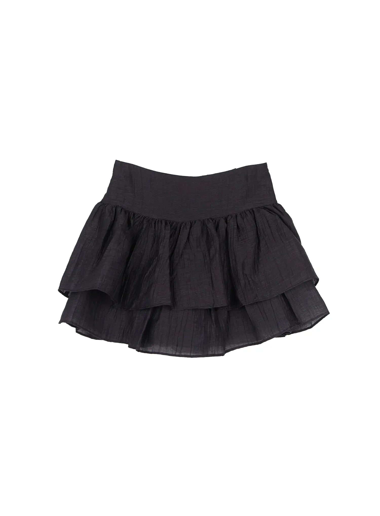 tiered-frill-mini-skirt-cl515 / Black