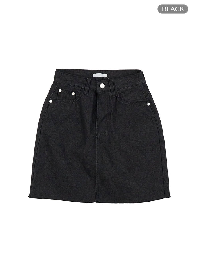 uma-denim-mini-skirt-og412 / Black