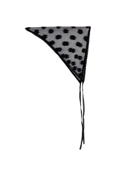 floral-sheer-headscarf-ca527 / Black
