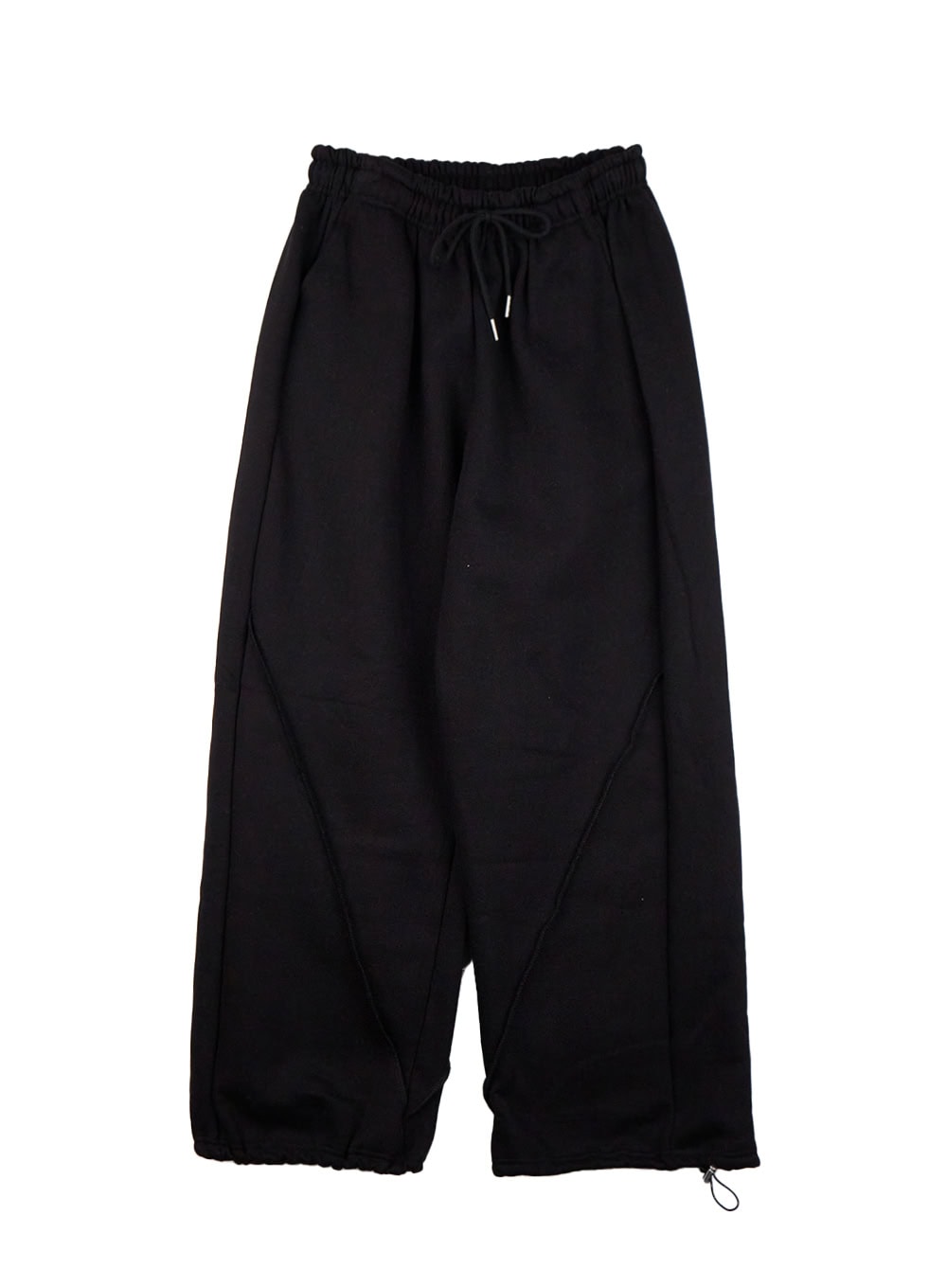 wide-fit-solid-sweatpants-cn421 / Black