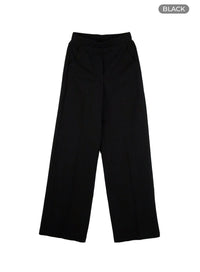 loose-fit-slim-fit-tailored-pants-ol416 / Black