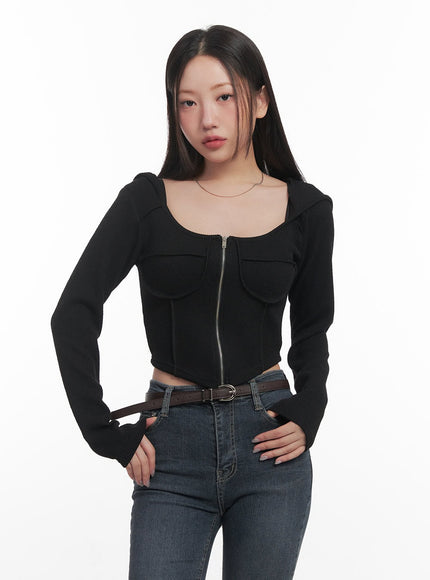 Refined Slim Fit Zip-Up Hoodie CF524