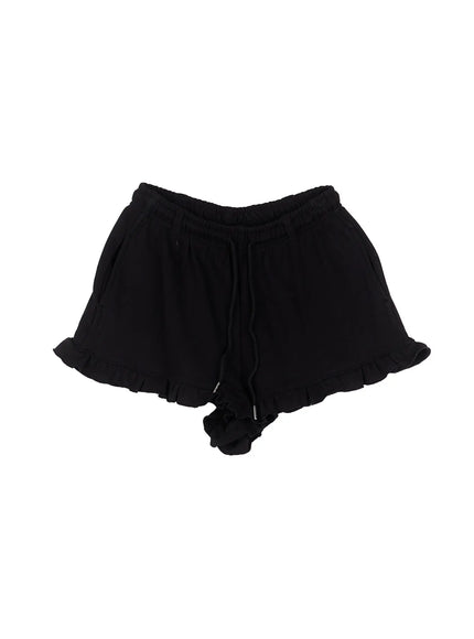 Ruffle Hem Sweat Shorts CS501