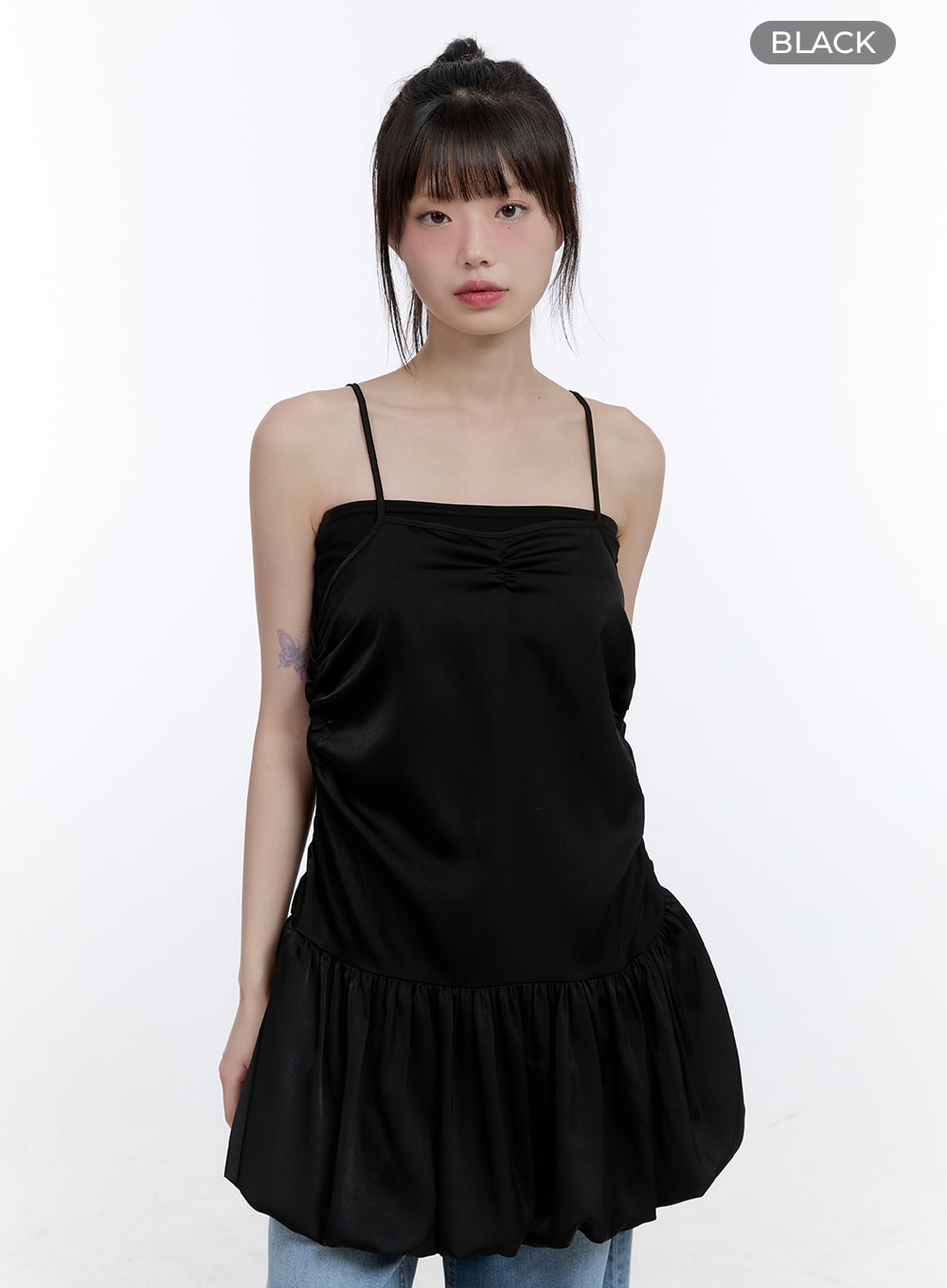 sweetheart-bubble-mini-dress-cg413 / Black