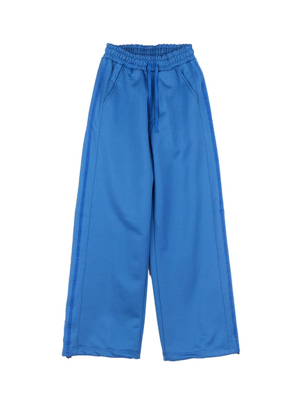 casual-wide-leg-track-pants-cl529 / Blue