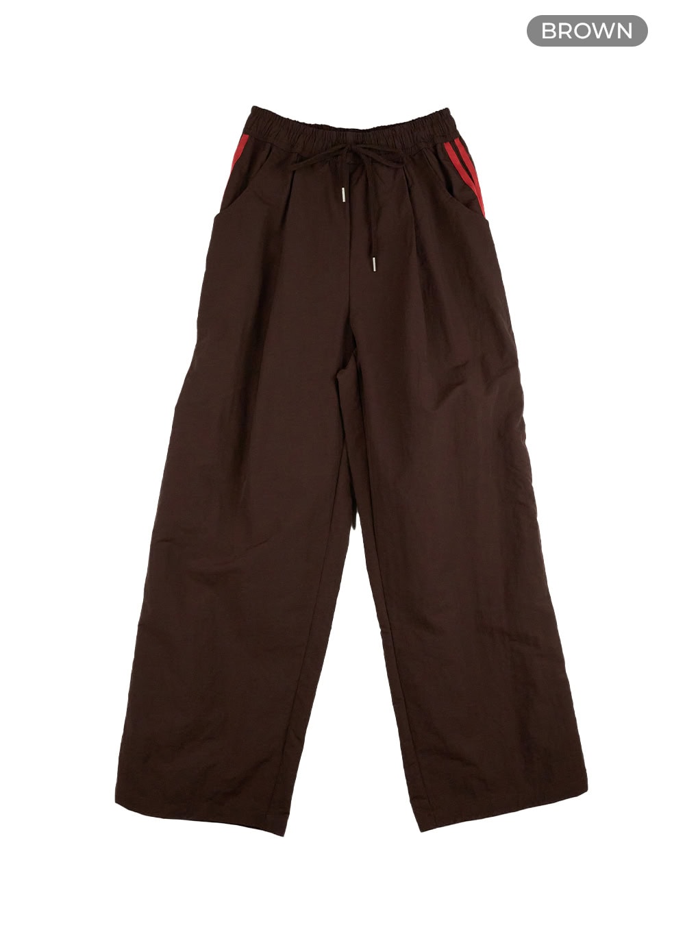 nylon-string-track-pants-cu420 / Brown