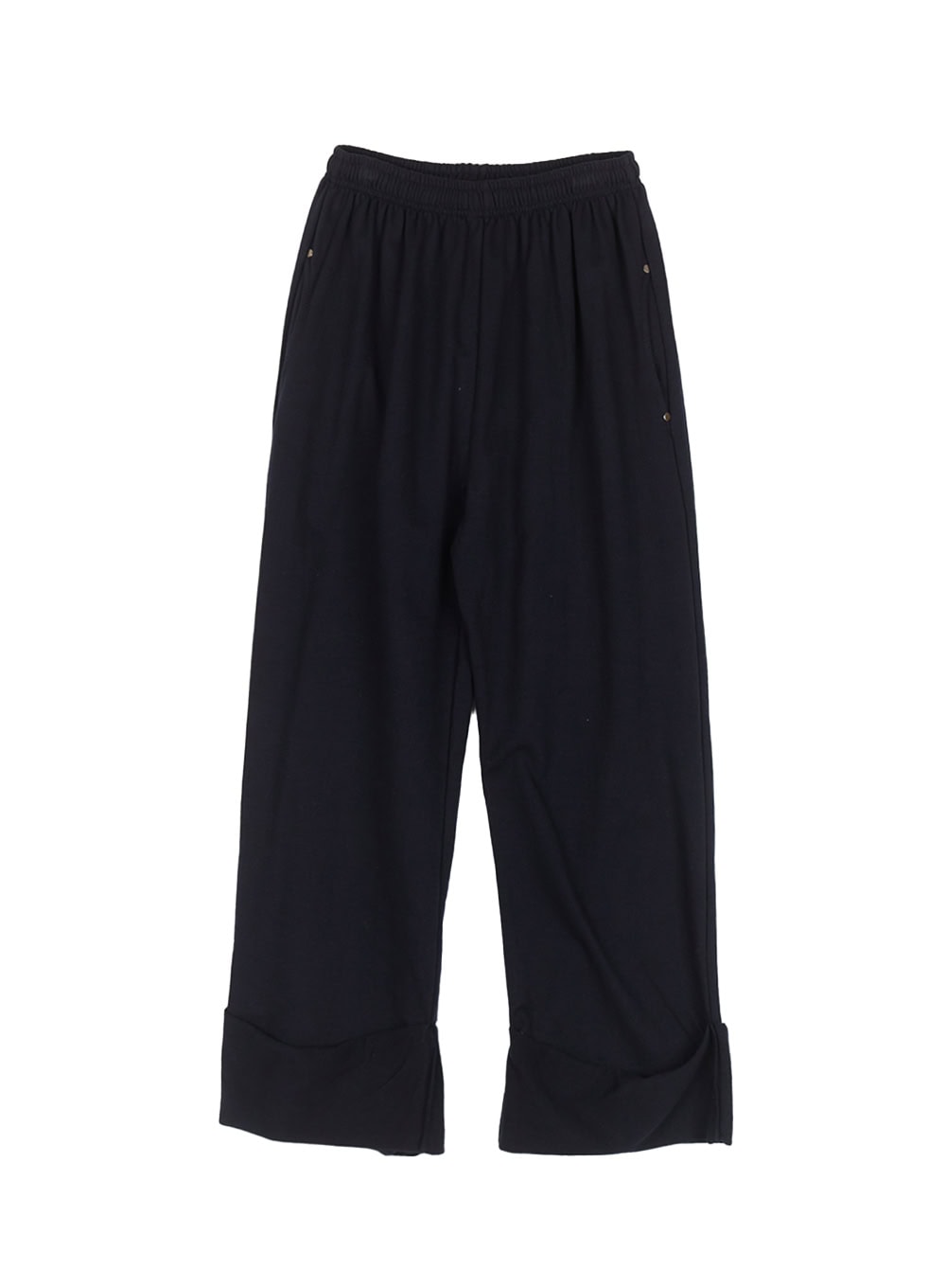 stud-roll-up-wide-fit-sweatpants-ca529 / Dark blue