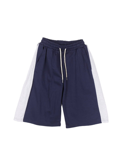 Dual-Tone Baggy Sweatshorts CY512
