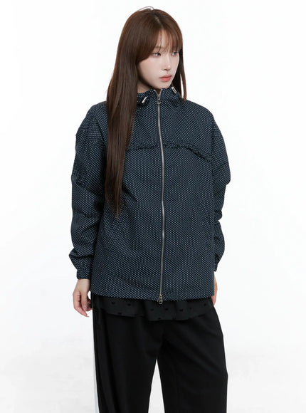 Polka-Dot Hooded Windbreaker CS501