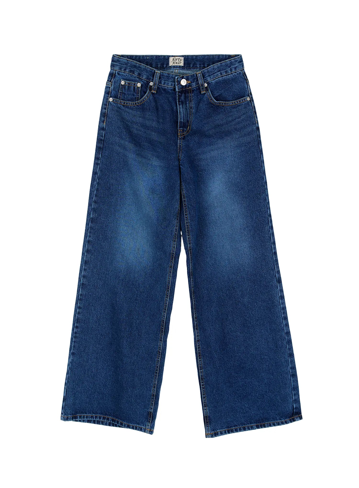 dahye-washed-relaxed-fit-denim-jeans-cl530 / Dark blue