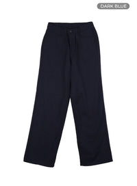 basic-cotton-wide-leg-pants-oy409 / Dark blue