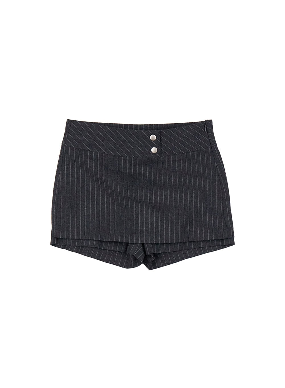 pinstripe-buttoned-skort-cj517 / Dark gray