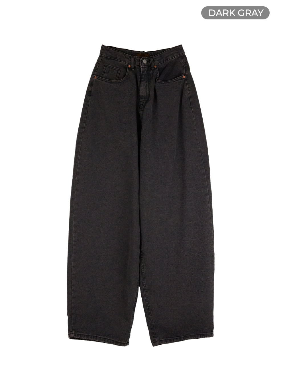denim-washed-baggy-jeans-cu424 / Dark gray