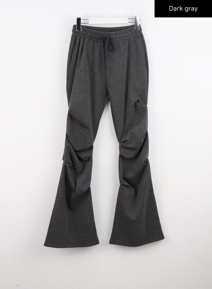 pintuck-bootcut-jeans-co313 / Dark gray