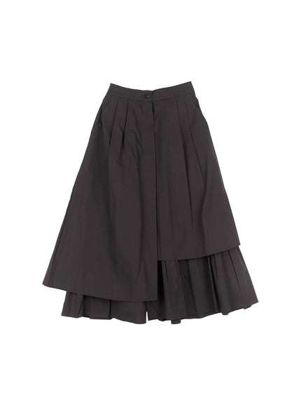 Asymmetrical Flare Layered Skirt CG526