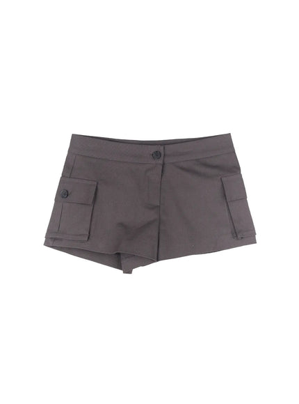 low-rise-cargo-shorts-cj530 / Dark gray