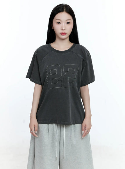 casual-raglan-cropped-tee-cg513 / Dark gray