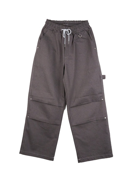 non-fade-wide-leg-denim-trousers-cn412 / Dark gray