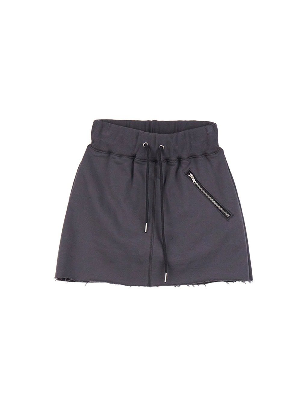 zipper-pocket-comfy-mini-skirt-cj517 / Dark gray