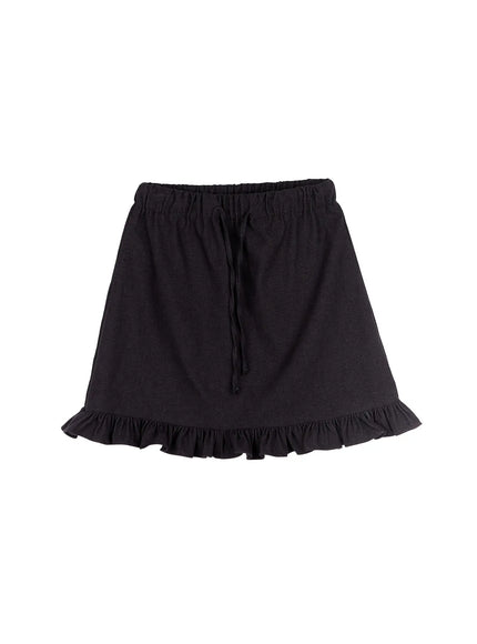 Ruffle Trim Midi Skirt CN506