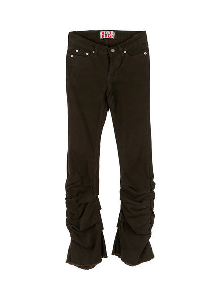 Romina Shirring Fleece Bootcut Pants CN505