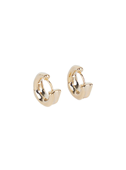 statement-mini-hoop-earrings-cl522 / Gold