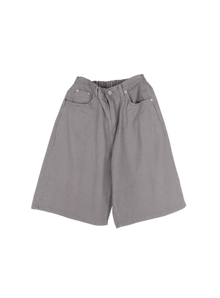 wide-leg-cotton-bermuda-shorts-cy506 / Gray