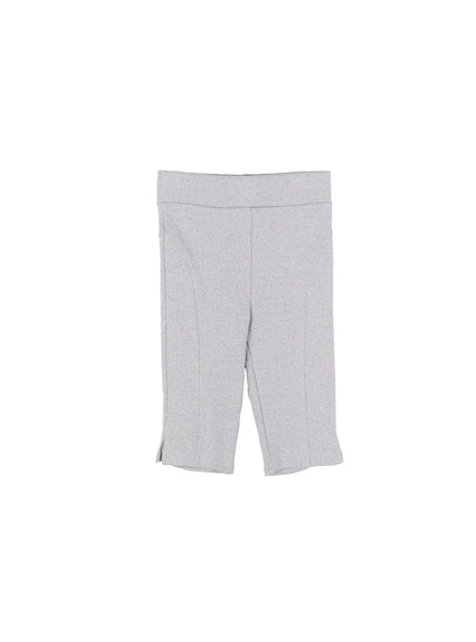 slim-fit-knee-length-shorts-cu527 / Gray