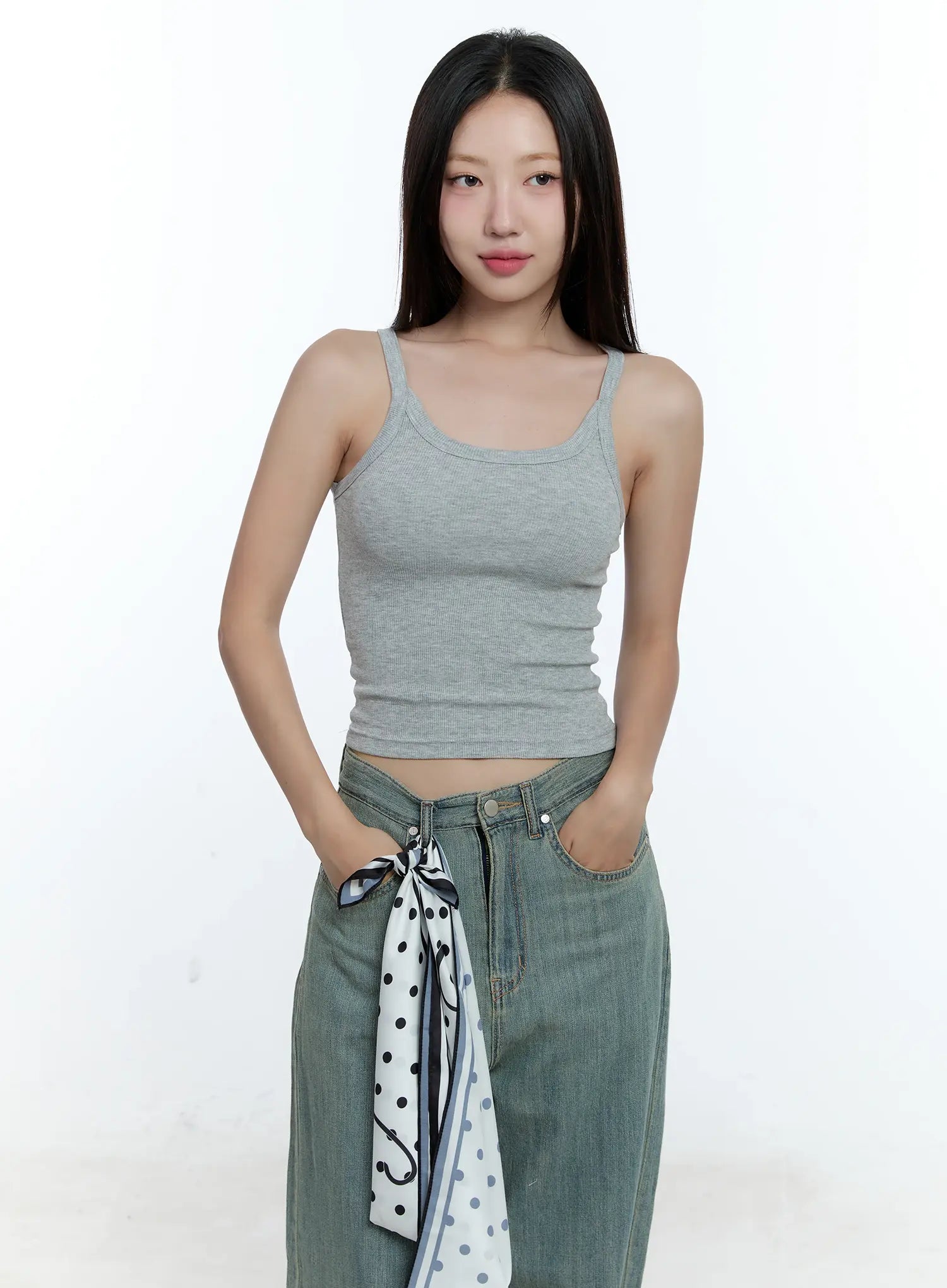slim-fit-tank-top-cu526 / Gray