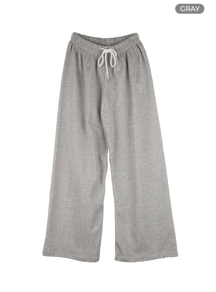 embroidered-cotton-sweatpants-og409 / Gray