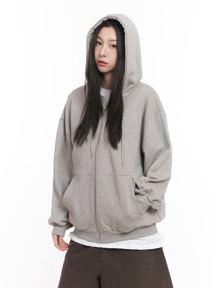 Basic Oversized Zip-Up Hoodie CM517