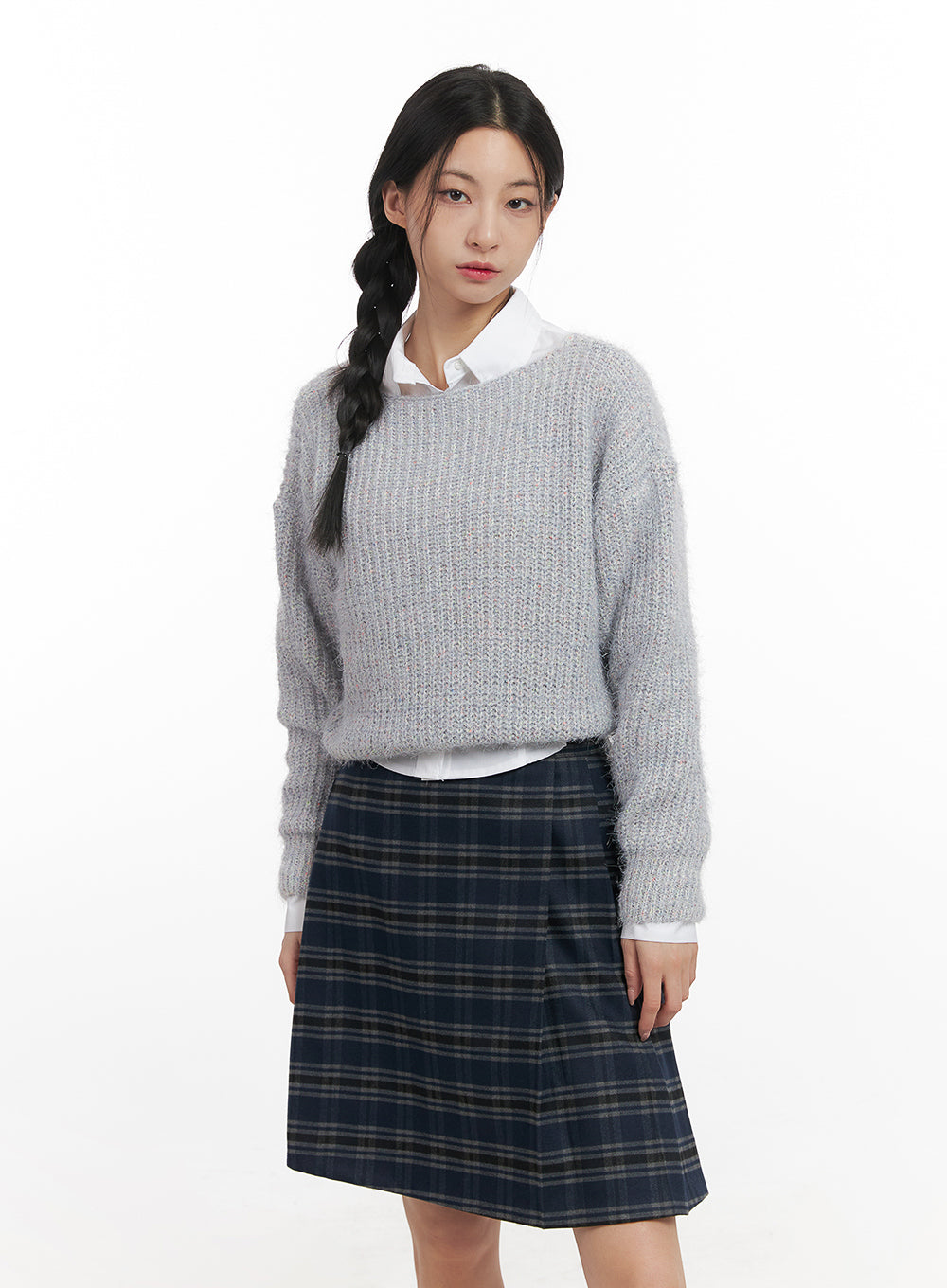 softtouch-round-neck-sweater-cn428 / Gray