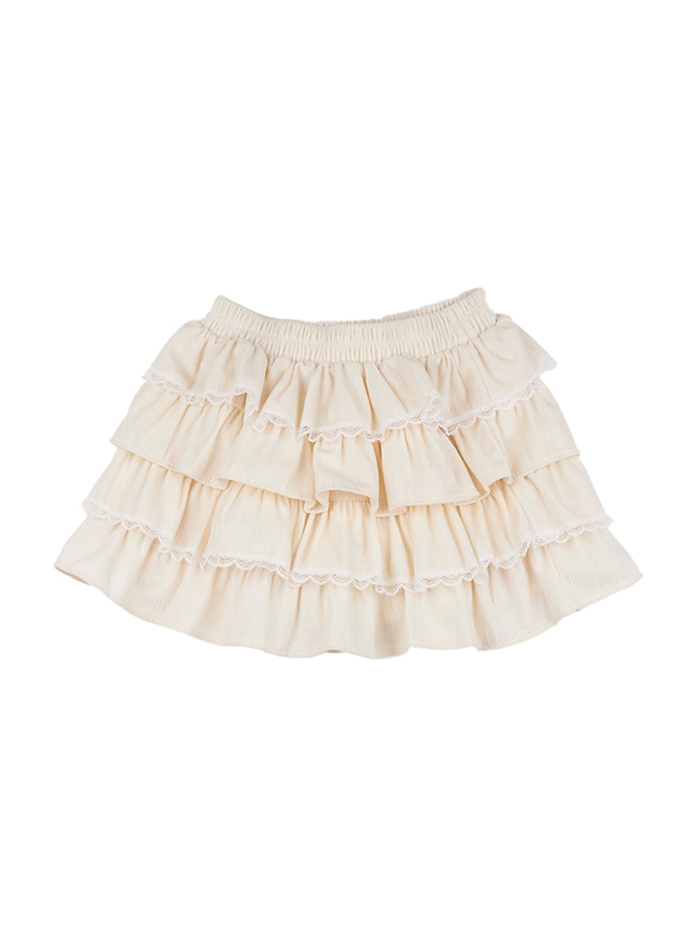 Layered-Ruffle Mini Skirt CJ514