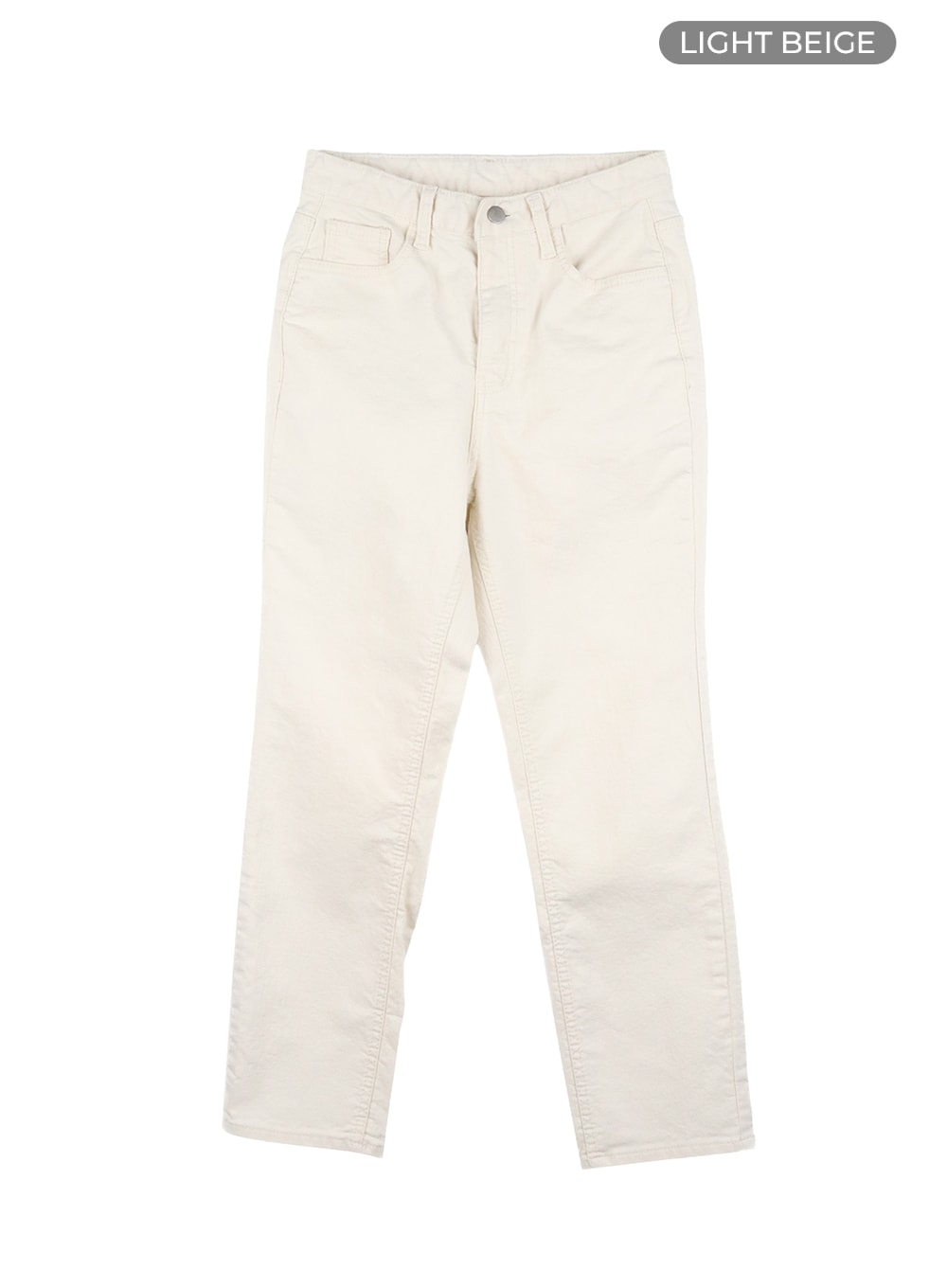 straight-fit-cropped-pants-oa419 / Light beige