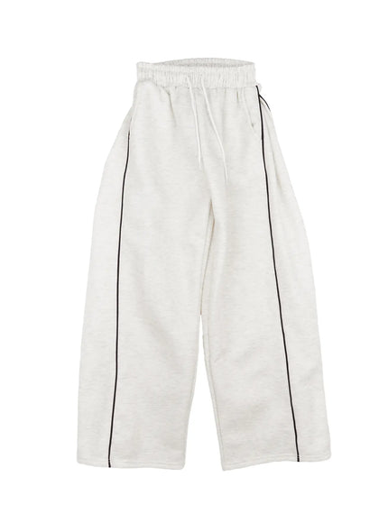wide-leg-track-sweatpants-cn517 / Light beige