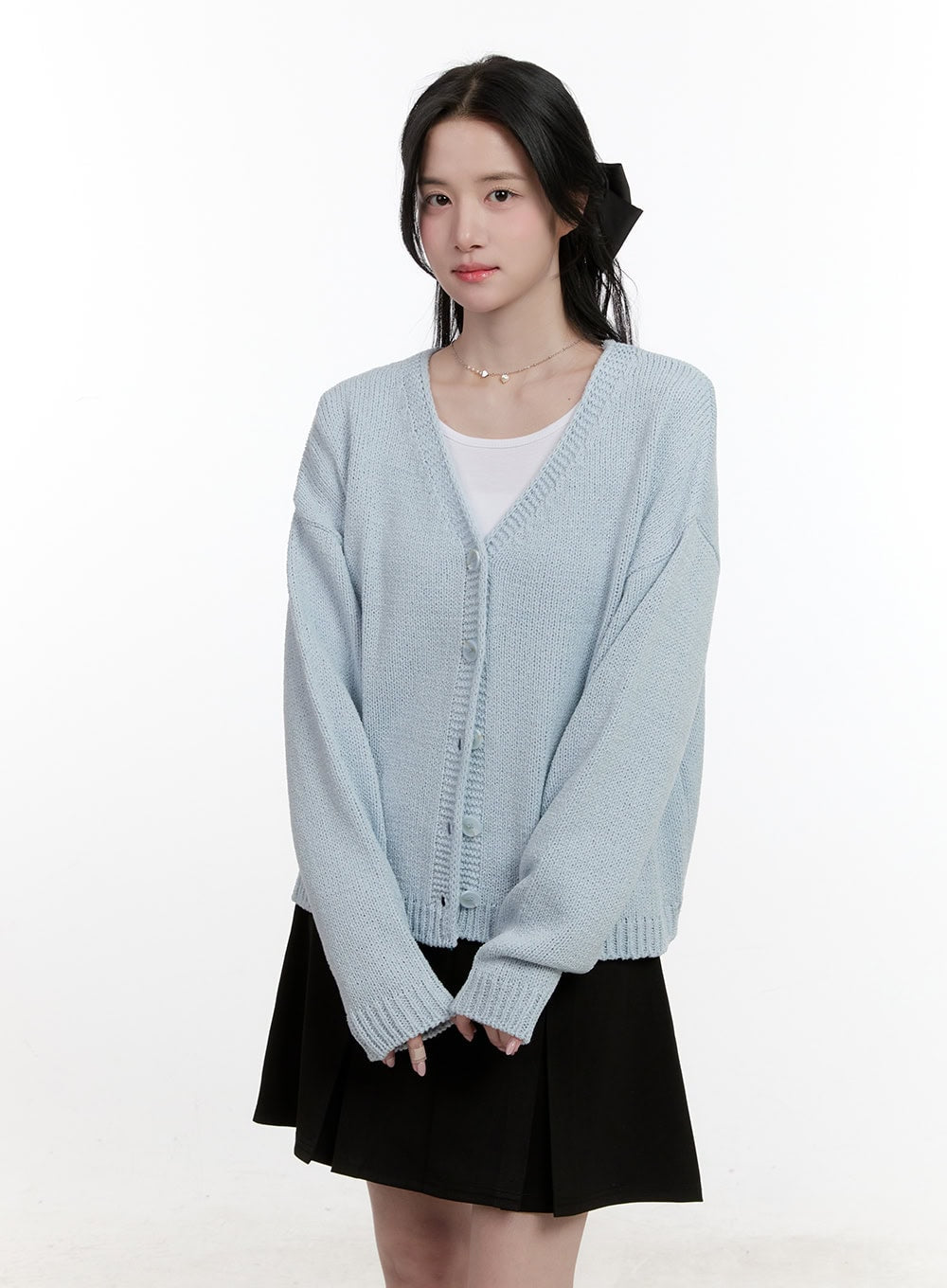 Classic Oversized V-Neck Cardigan CF527