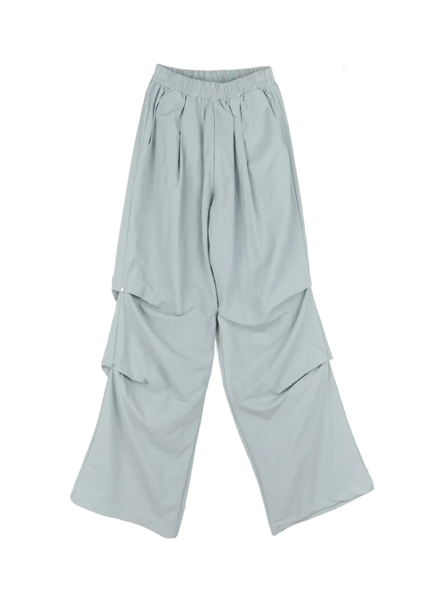 pintuck-rivet-wide-leg-joggers-cl508 / Light gray