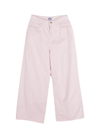 wide-leg-trousers-cy522 / Light pink