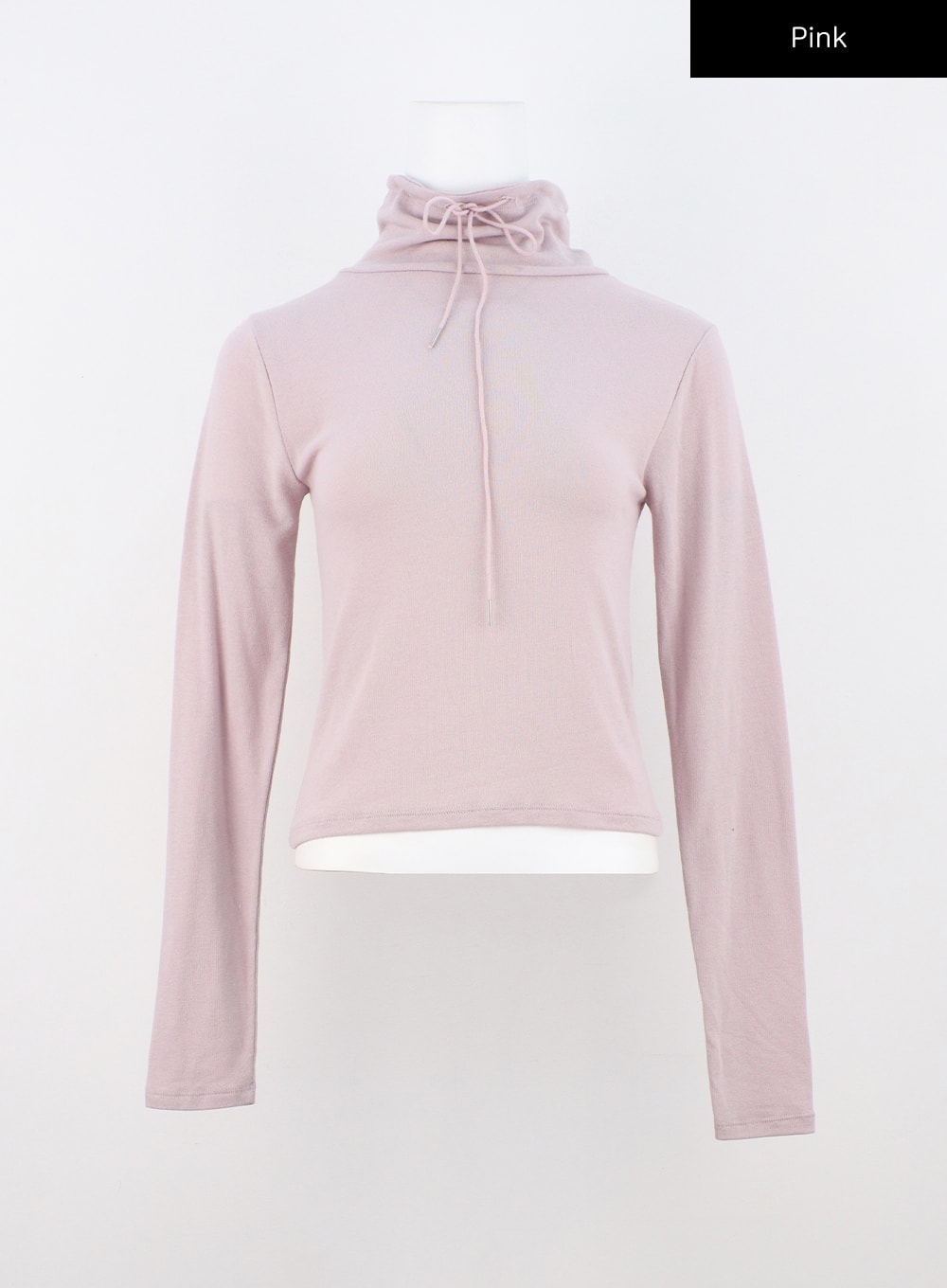 string-turtleneck-long-sleeve-top-cn303 / Pink