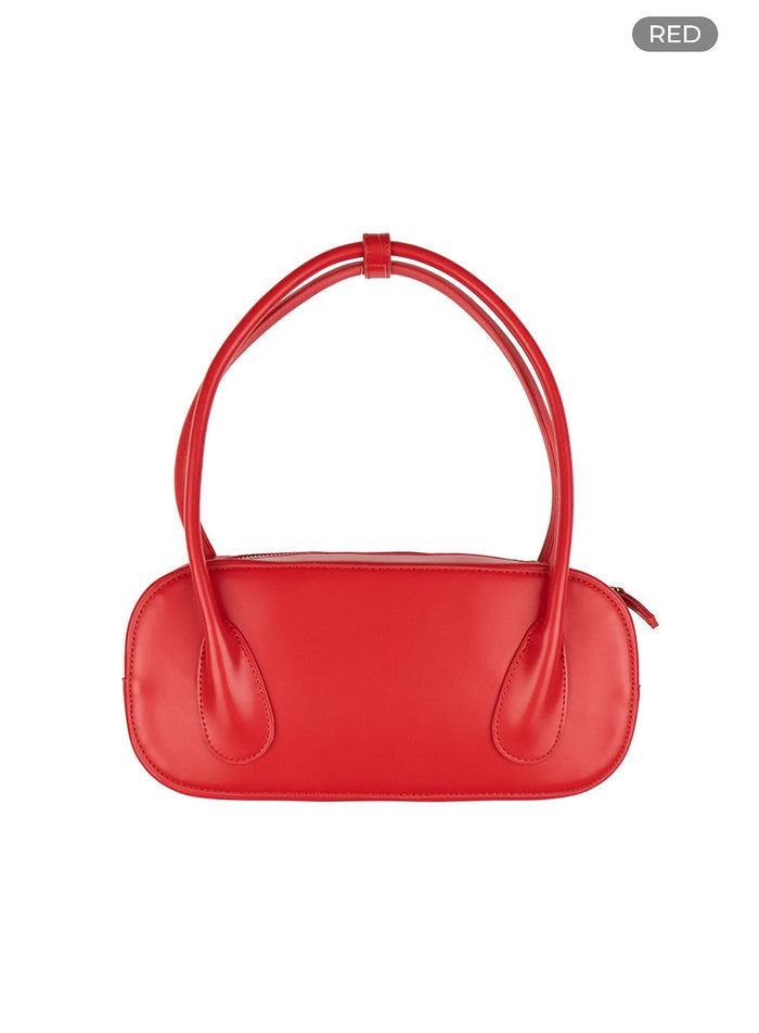 faux-leather-shoulder-bag-ou427 / Red