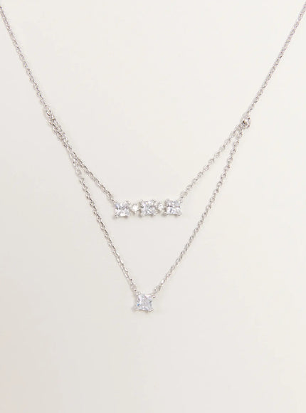 acc-trio-beadline-necklace-kc1008 / Silver