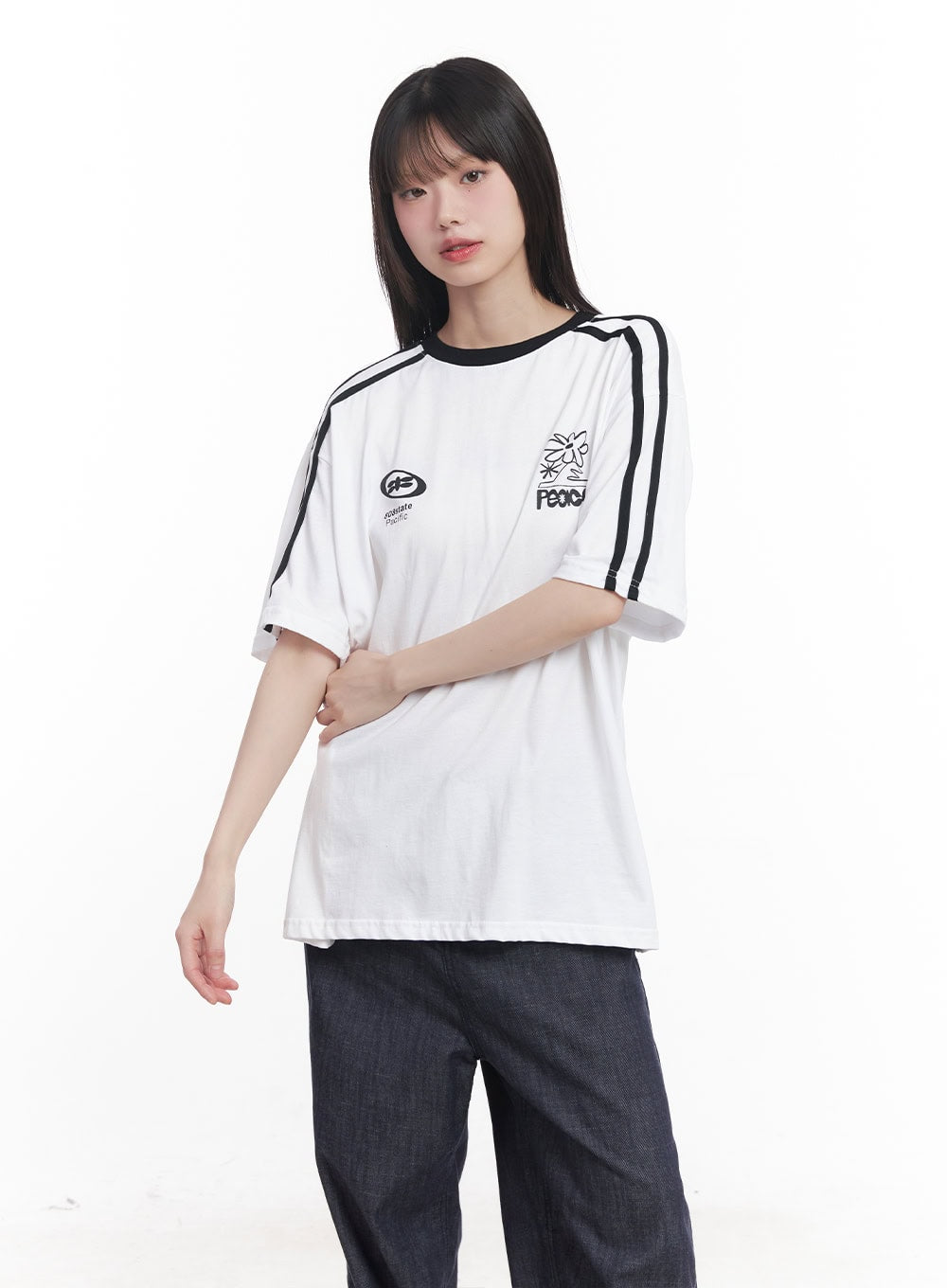oversized-graphic-tee-cu506 / White