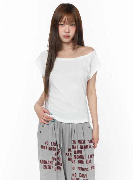 basic-boat-neck-short-sleeve-tee-cy529 / White