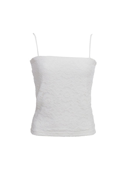 lace-trim-top-cu520 / White