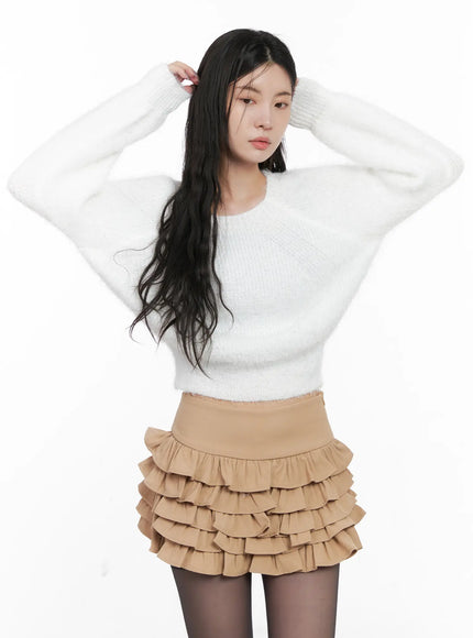 cozy-round-neck-sweater-cn512 / White