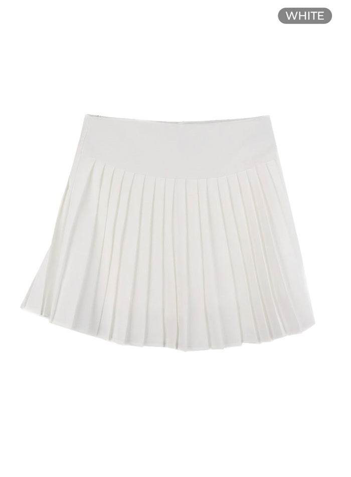 pleated-mini-skirt-oa425 / White