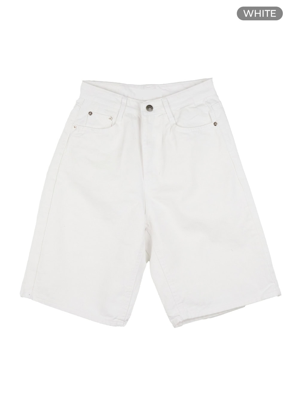 basic-wide-leg-jorts-ol401 / White