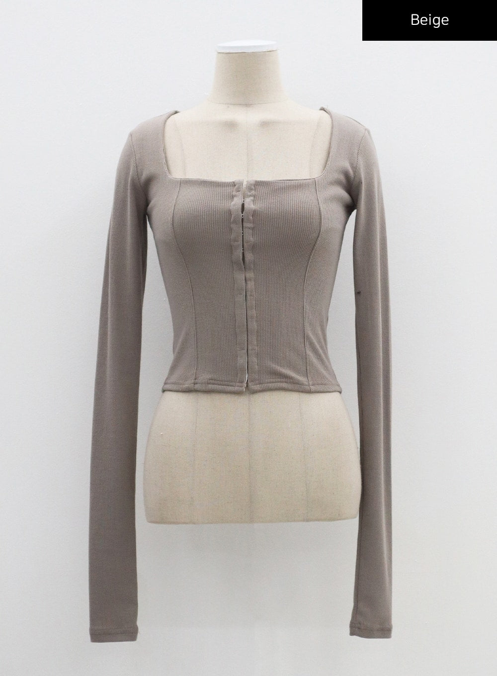 Square Neck Cropped Zip-Up CF301